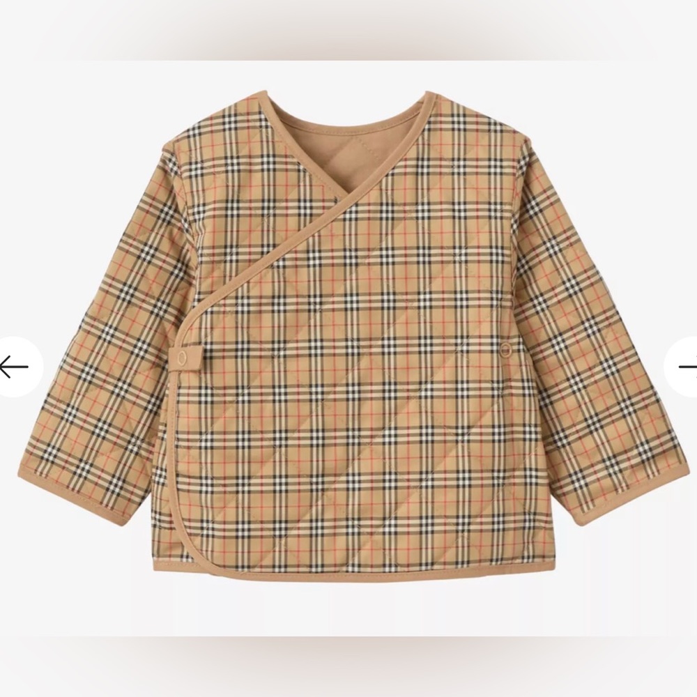 Burberry Bowie reversible quilted cotton-twill wrap jacket